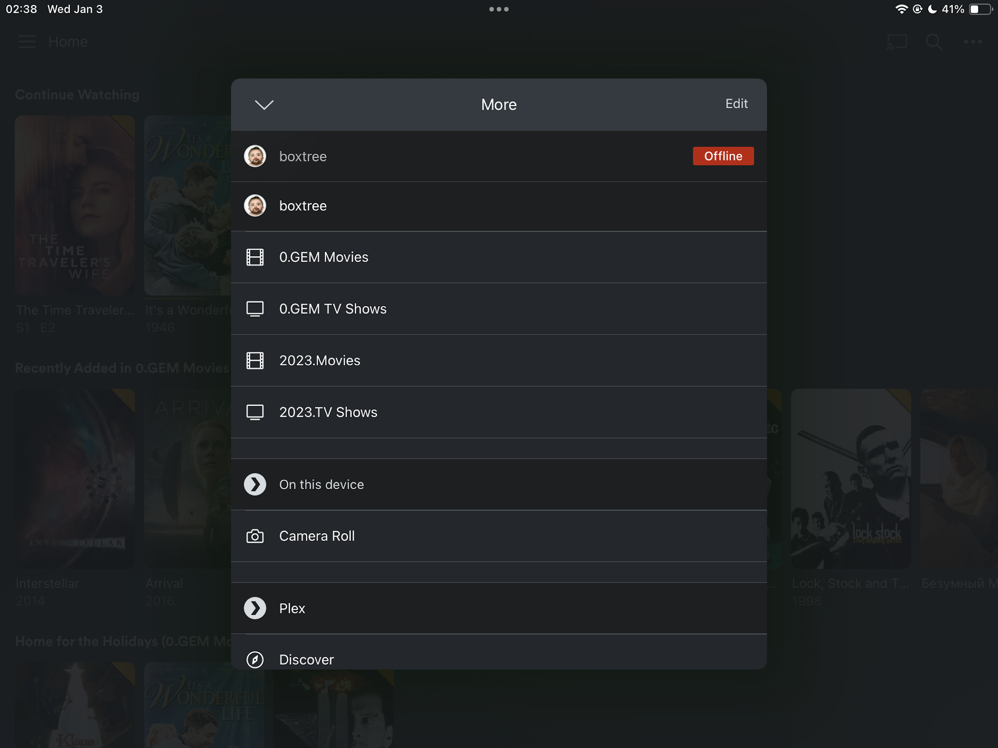 screenshot from iPad