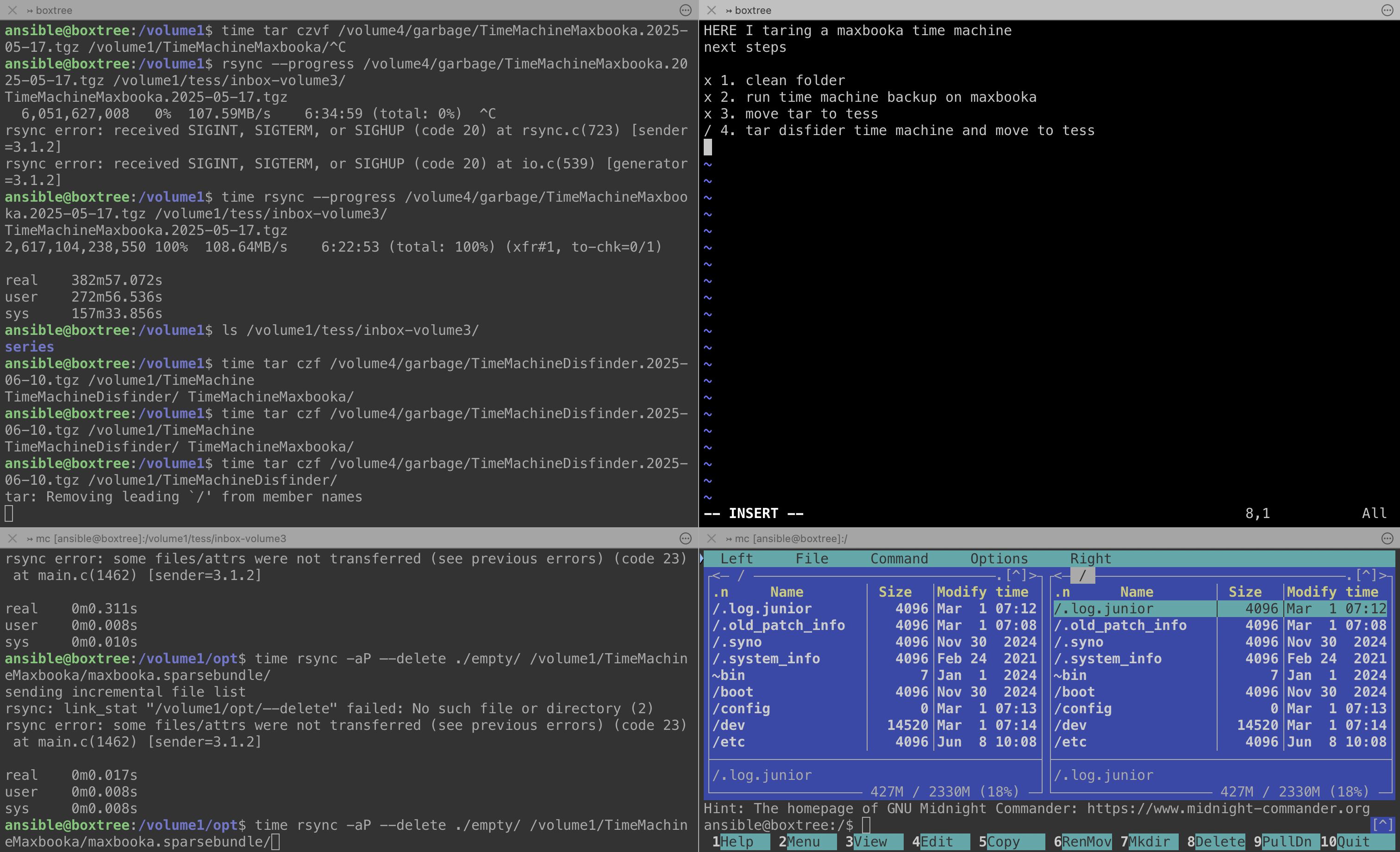 todo in the terminal
