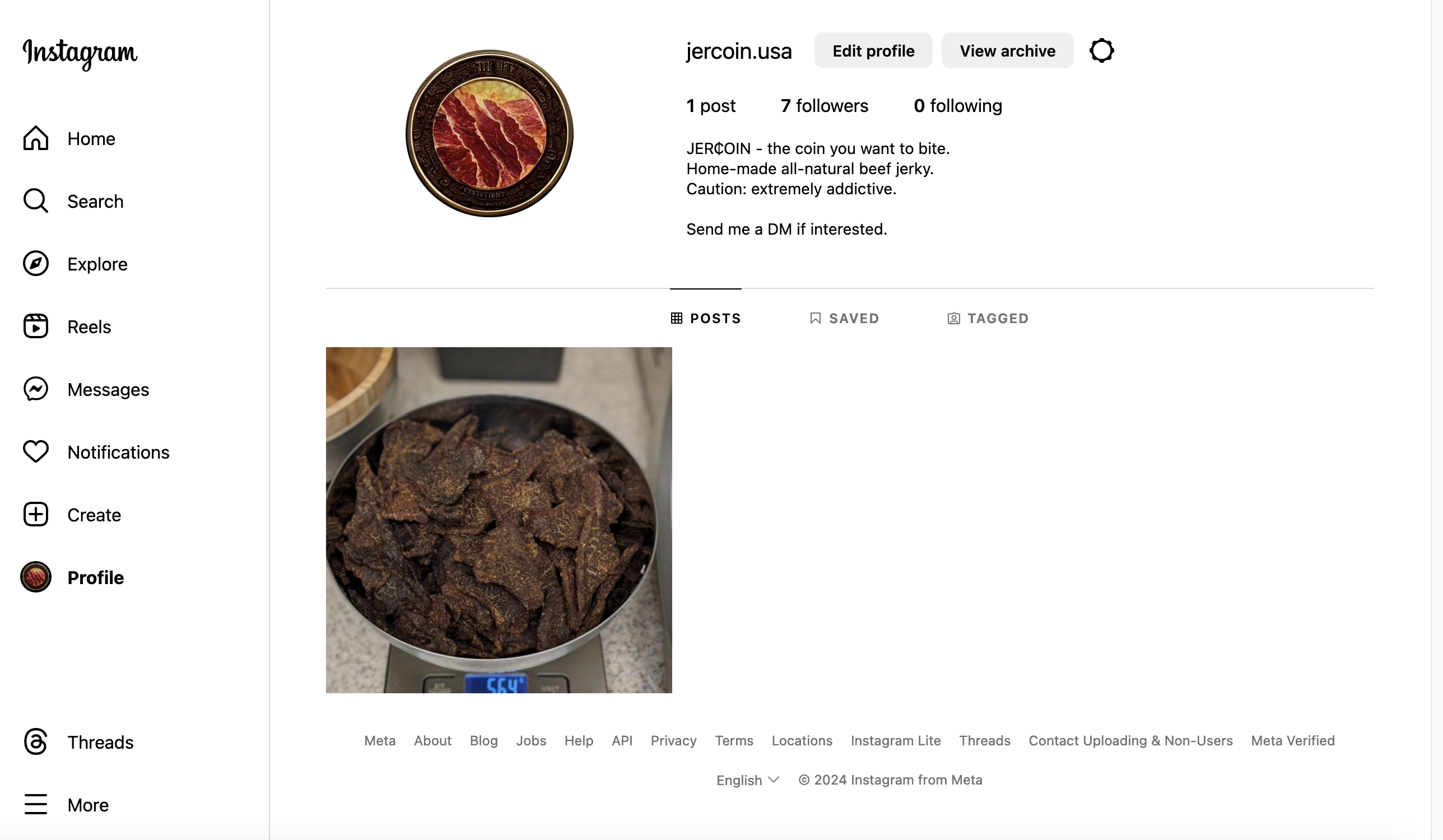 Jercoin account